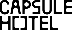 Capsule Hotel logo featuring a minimalist capsule design for a modern boutique hotel group in Europe.
