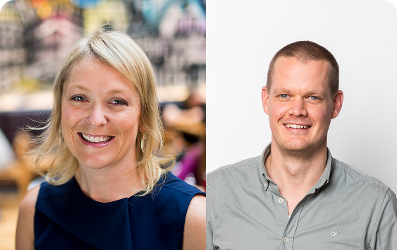 Female and male staff portraits for Capsule Hotel, showcasing team diversity and professionalism.